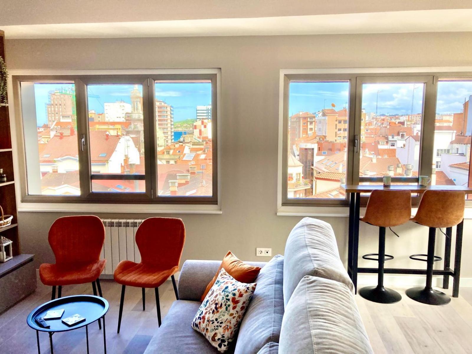 El Mirador Del Centro Lägenhet Gijón Exteriör bild